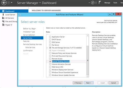 windows 2012 remote desktop service: l